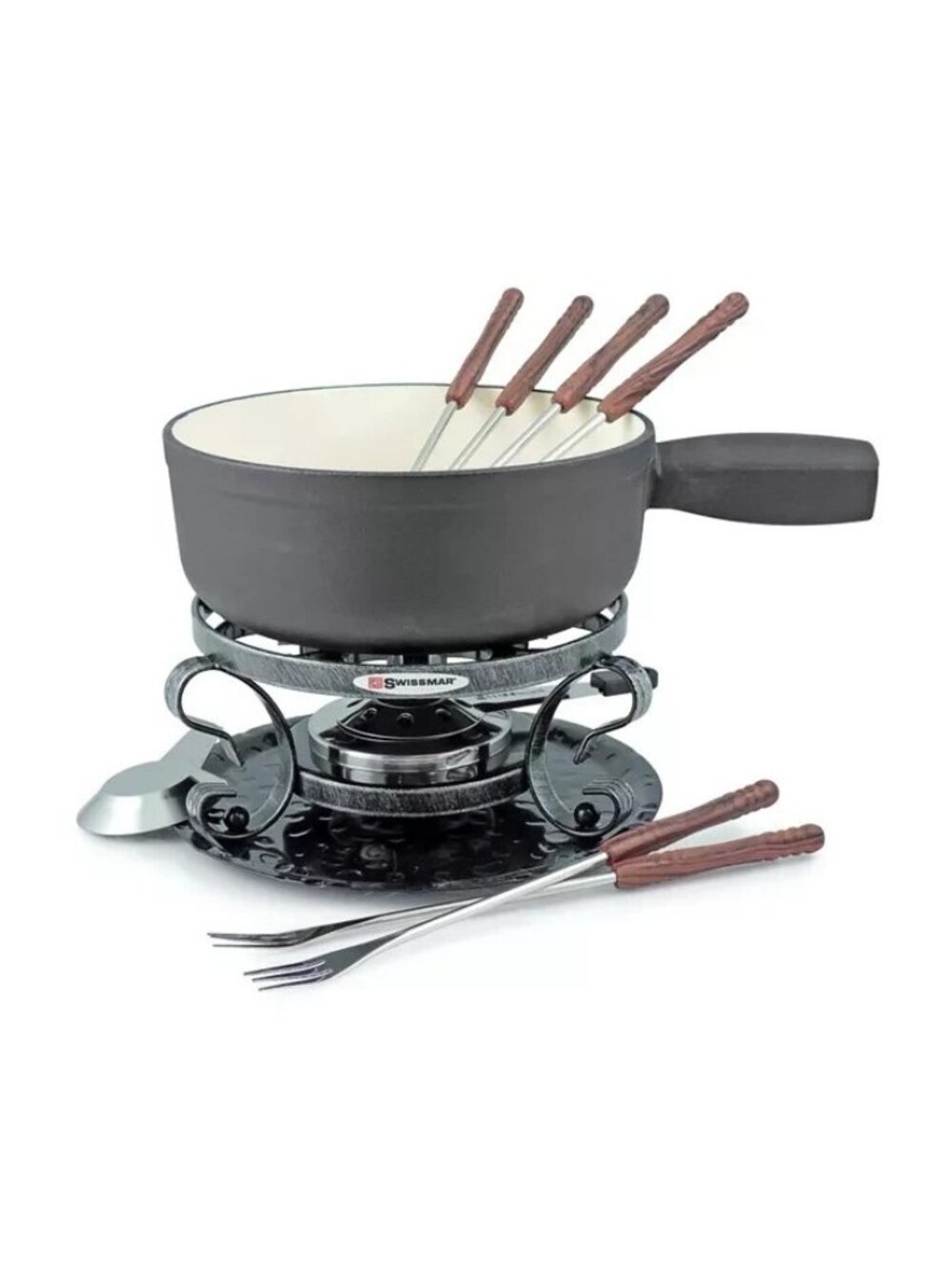 SWISSMAR Lugano 9 Piece Cast Iron Fondue Set $210